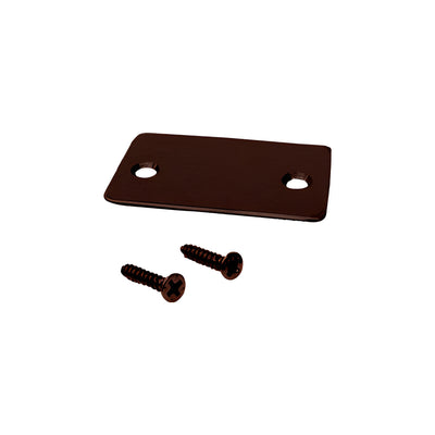 CRL Black Bronze Anodized End Cap with Screws for Shallow U-Channel