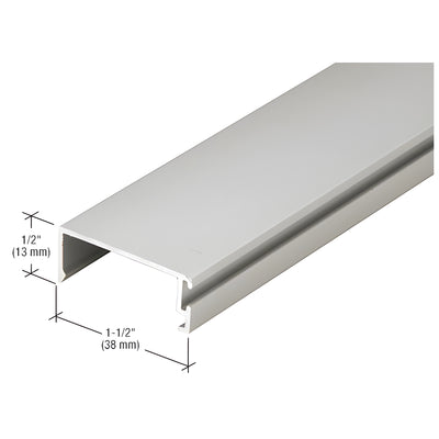 CRL-U.S. Aluminum Door Stop with Weatherseal - 21'-2", Clear Anodized Class 1