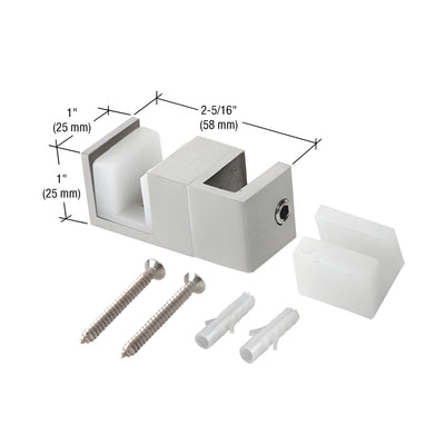 CRL Brushed Stainless Steel Replacement Door Guide for Fixed Panel Attachment
