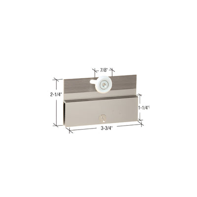 CRL Brushed Nickel 1/4" Top Hanger Bracket for CK/DK Cottage Series Sliders