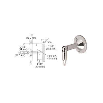 CRL Chrome Plated Hanger Pipe Base Fittings for Cable Display System