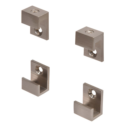 CRL Brushed Nickel 5/8" Wide Mirror Clip Set