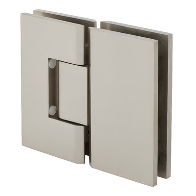 CRL Brushed Nickel Vienna 180 Degree Glass-to-Glass Positive Close Hinge