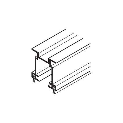 CRL-U.S. Aluminum Clear Anodized Series 2000 Slider Roller Holder with Weatherstripping - 21'