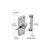 CRL Chrome Sliding Screen Door Latch and Strike with 2-1/4" Screw Holes