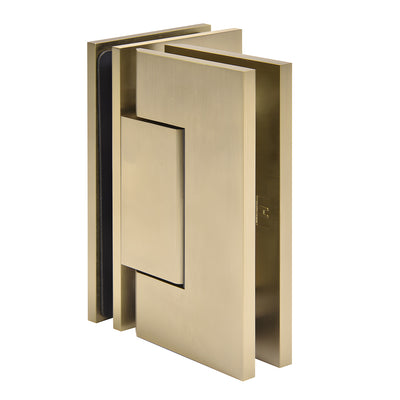 CRL Brushed Bronze Trento 90 Degree Glass-to-Glass Hinge