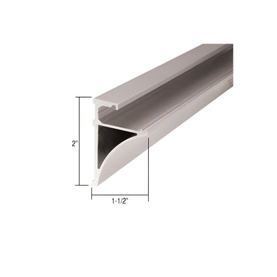 CRL Brushed Nickel 96" Aluminum Shelving Extrusion for 1/4" Glass