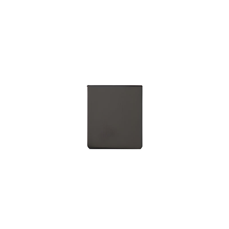 A front-facing view of the rectangular CRL-Blumcraft C7501 end cap featuring a black bronze anodized finish.
