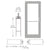 CRL-U.S. Aluminum Clear Anodized 550 Series Wide Stile Inactive Leaf of Pair 3'0 x 7'0 Offset Hung with Pivots for Surf Mount Closer Complete Door Std. MS Lock and Bottom Rail