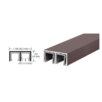 CRL Duranodic Bronze Aluminum Plastic Lined Double Upper Channel
