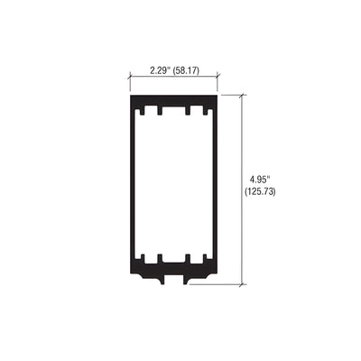 CRL-U.S. Aluminum StormWall XL Anchor Sleeve for Captured Vertical Mullions - Pk/10