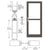 CRL-U.S. Aluminum Class I Bronze Black Anodized Custom Single Series 400 Medium Stile Offset Hung Geared Hinge Entrance Door For Panic and Overhead Concealed Door Closer