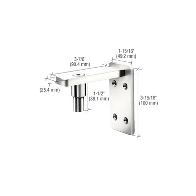 CRL Polished Stainless Wall Mount Gate Pivot