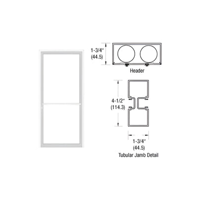 CRL-U.S. Aluminum Custom Sized Bone White KYNAR® Paint Series 450 Tubular Center Hung Pivot Up and Over Frame Complete (1F)