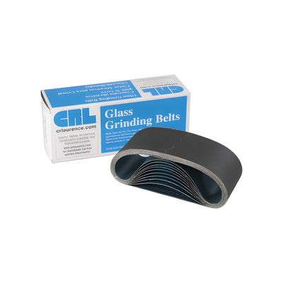 CRL 4" x 24" 120X Grit Glass Grinding Belts for Portable Sanders - 10/Bx