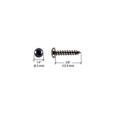 CRL Black Mounting Screw for Hinges and Magnetic Glass Door Latches