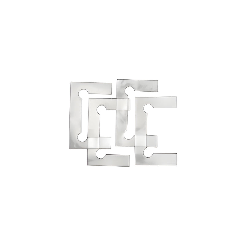 A set of clear plastic replacement gaskets for Vienna series hinges designed for 1/2 inch thick glass.