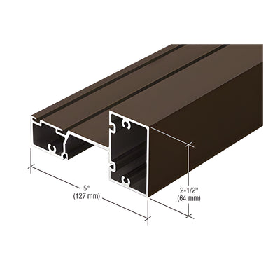 CRL-U.S. Aluminum Horizontal Mullion for 1-5/16" Glass, Dark Bronze/Black Anodized Class 1 - 24'-2"