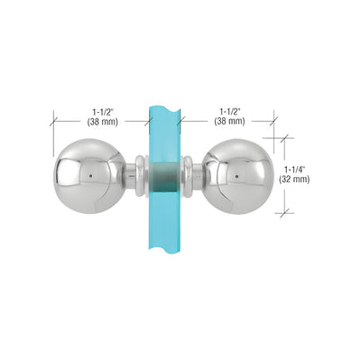 CRL Polished Chrome Ball Style Back-to-Back Knobs
