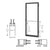 CRL-U.S. Aluminum Bronze Black Anodized 250 Series Narrow Stile Active Leaf of Pair 3'0 x 7'0 Offset Hung with Butt Hinges for Surf Mount Closer Complete Door Std. MS Lock & Std. Bottom Rail