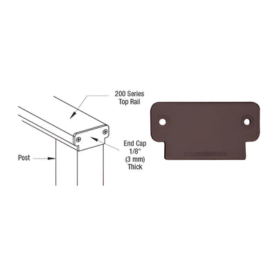 CRL Matte Bronze 200 Series Decorative End Cap