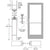 CRL-U.S. Aluminum Clear Anodized Custom Single Series 400 Medium Stile Geared Hinge Entrance Door for Overhead Concealed Door Closer