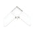 CRL 1" x 7/16" (25.4 x 11 mm) White Corner for WSF1716 Series Screen Frame