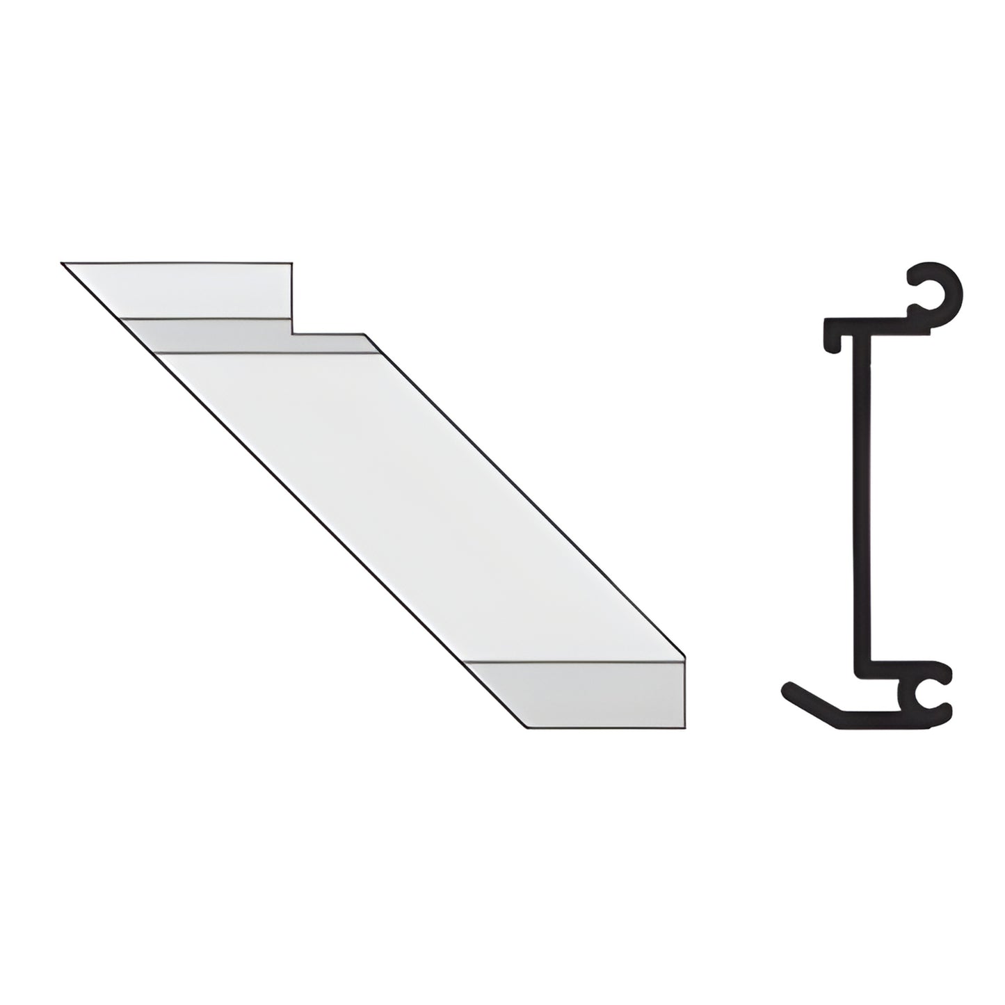 CRL-U.S. Aluminum Left-Hand 90° Inside Corner Anchor Clip, 4-Pack