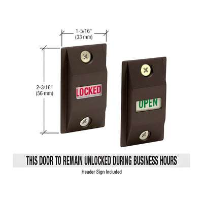 CRL Dark Bronze Opened/Locked Lock Indicator