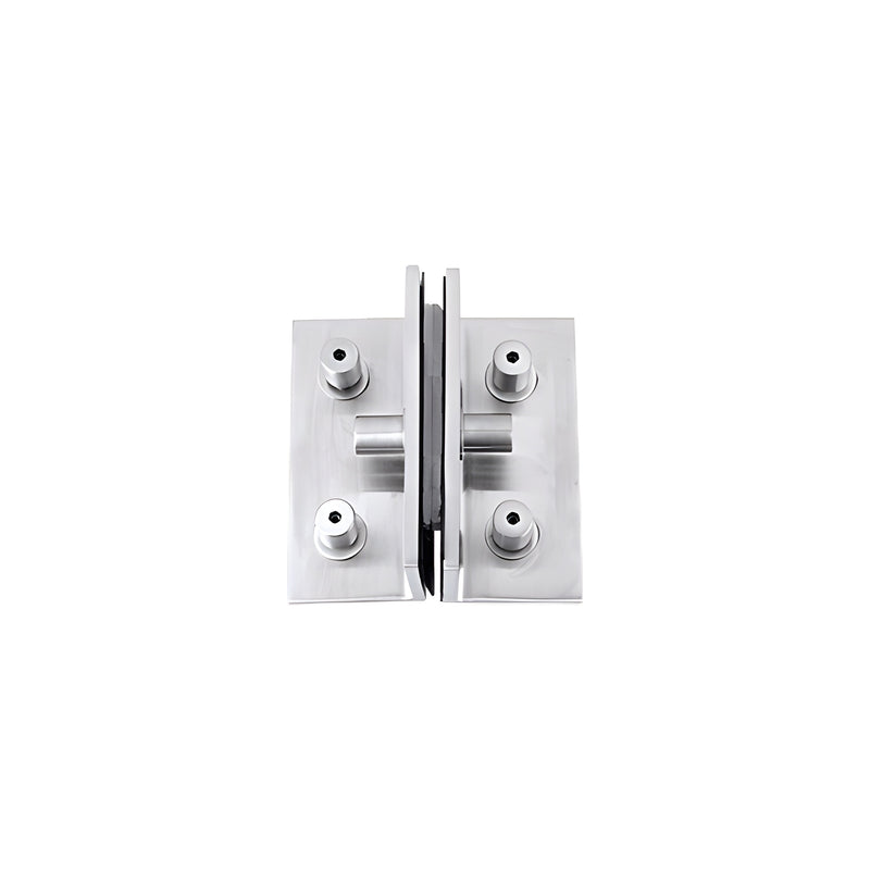 A brushed stainless steel rectangular bracket designed for 2-way glass and 1-way wall mounting.