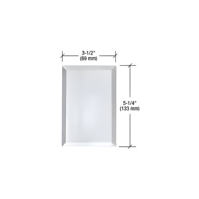 CRL Clear Single Blank without Screw Holes Glass Mirror Plate