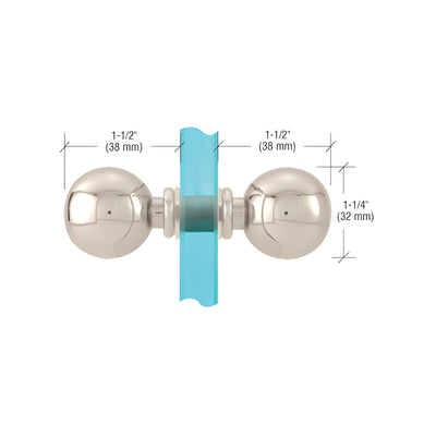 CRL Polished Nickel Ball Style Back-to-Back Knobs