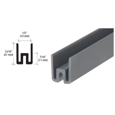 CRL CRS Cap Rail Vinyl for 1/2" Glass Used On Bottom Rail Only - 120"