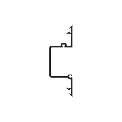 CRL-U.S. Aluminum White KYNAR® Paint Deep Pocket Insert for 1-5/16" Glass - 24'-2"