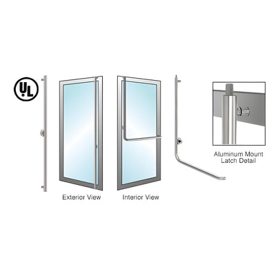 CRL-Blumcraft® Brushed Stainless Left Hand Reverse Aluminum Door Mount Cylinder/Thumbturn "F" Deadbolt Handle
