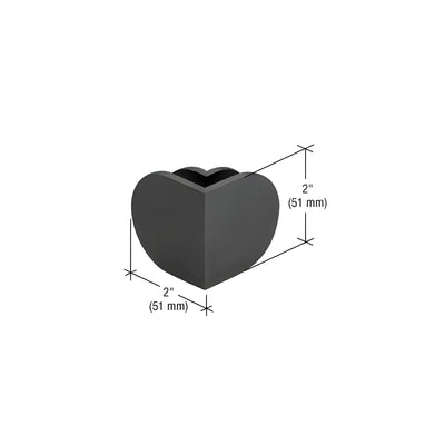 CRL Matte Black 90 Degree Mall Front Clamp