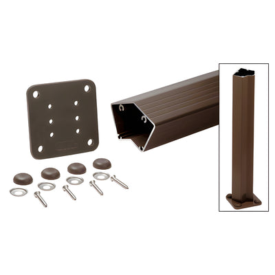 CRL Matte Bronze 200, 300, 350, and 400 Series 48" Long 135 Degree Surface Mount Post Kit