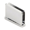 A polished nickel Prima 01 series hinge shown from a front-facing angle.