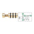 CRL Gold Plated Single Glass Shelf Support
