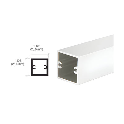 CRL Brite Anodized 1-1/8" Square Tubing for Partition Post