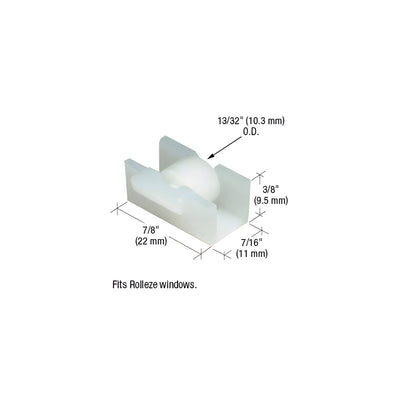 CRL Sliding Window Roller with 13/32" Nylon Wheel for Rolleze Windows