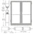CRL-U.S. Aluminum Clear Anodized Custom Pair Series 400 Medium Stile Butt Hinged Entrance Door for Overhead Concealed Door Closers