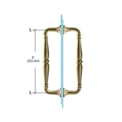 CRL Brushed Bronze 8" Victorian Style Back-to-Back Pull Handles