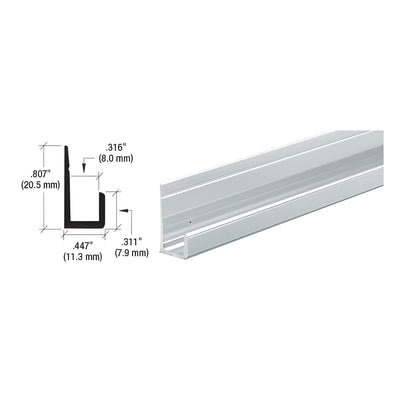 CRL Brite Anodized Canadian Style 1/4" Standard Bottom "J" Channel