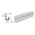 CRL Brite Anodized Canadian Style 1/4" Standard Bottom "J" Channel