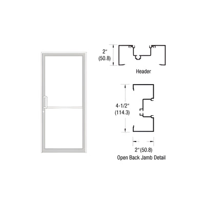 CRL-U.S. Aluminum White KYNAR® Paint Custom Size Series IT451 Open Back Offset Pivot Up and Over Frame Complete (1F)