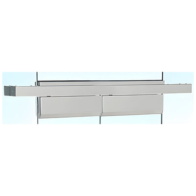 CRL Brushed Stainless Custom Length Double Door Floating Header