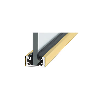 CRL Custom Length Satin Brass Shallow U-Channel