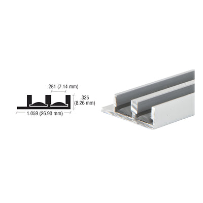 CRL Satin Anodized Lower Track with Fiber Inserts