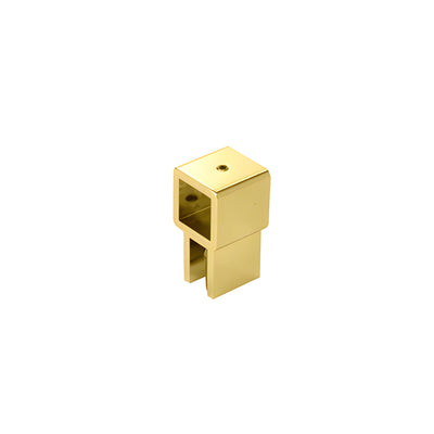 CRL Brass Movable Bracket for 1/4" to 5/16" (6 to 8 mm) Glass - Square Bar